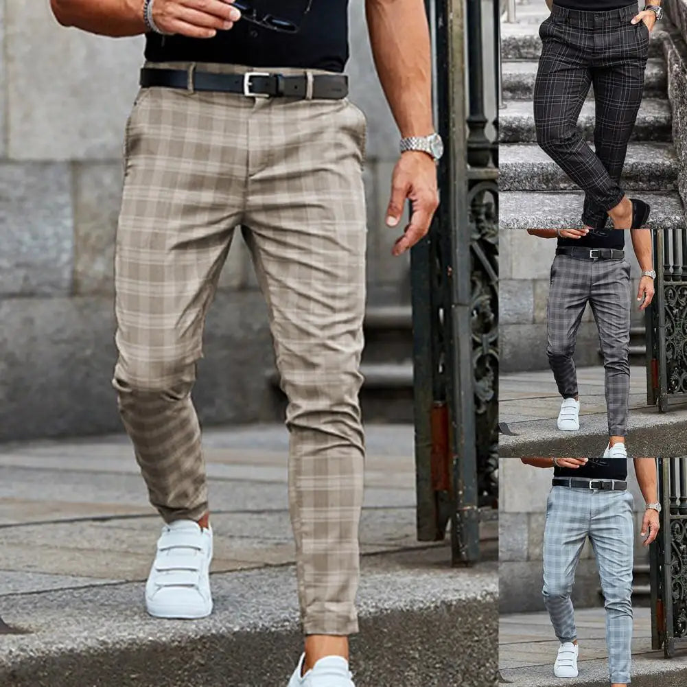 Sevanno | Men’s Casual Plaid Trousers
