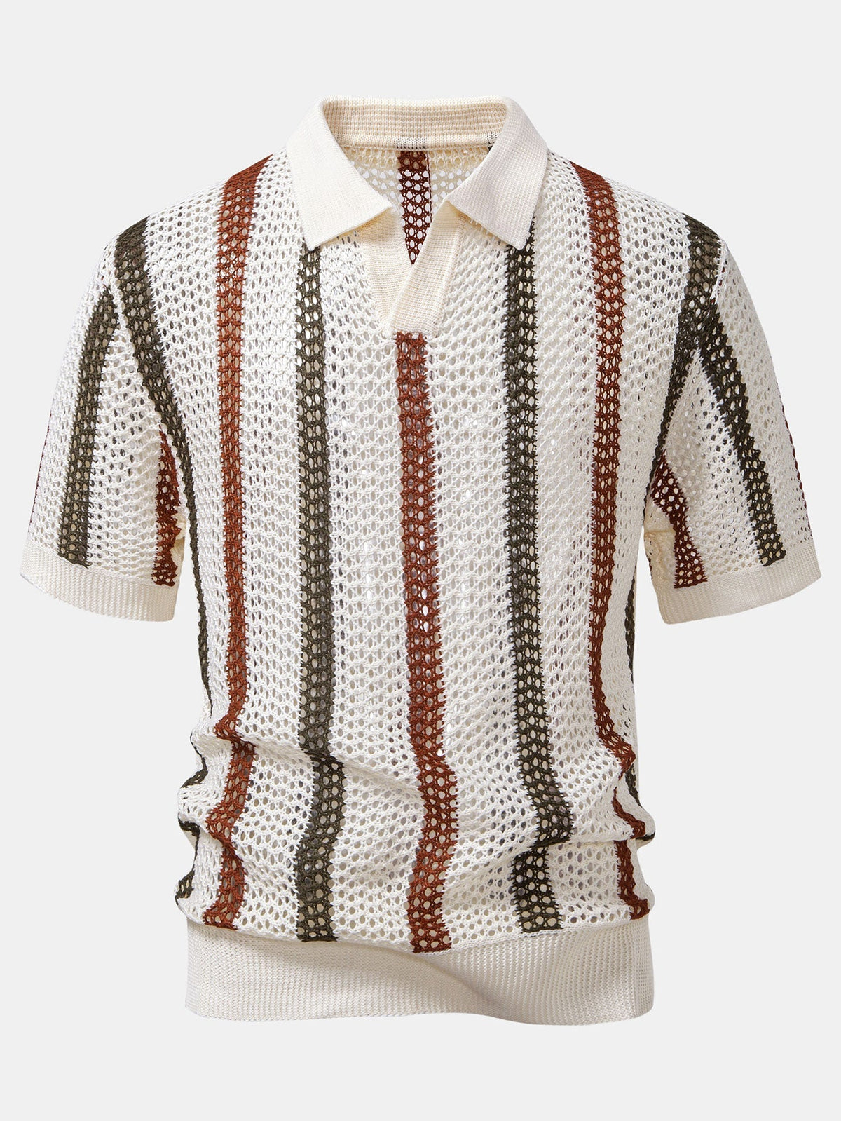 Sevanno | Crochet Polo & Straight Linen Trousers