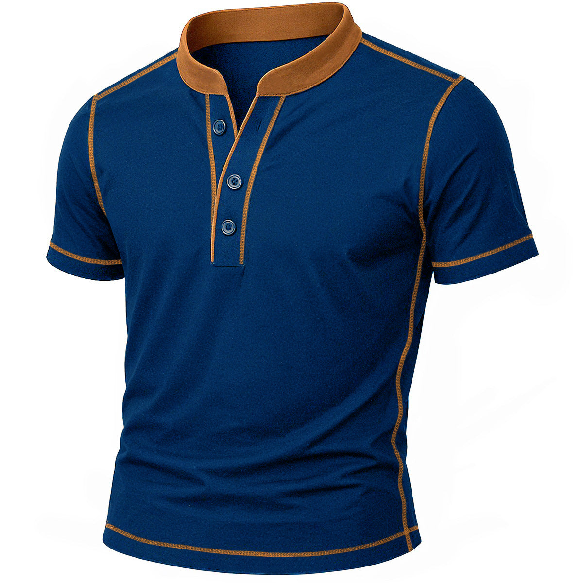 Olivier | Henley Shirt with Contrast Trim