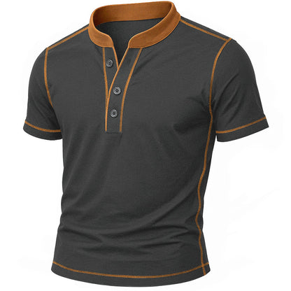 Olivier | Henley Shirt with Contrast Trim