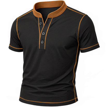 Olivier | Henley Shirt with Contrast Trim
