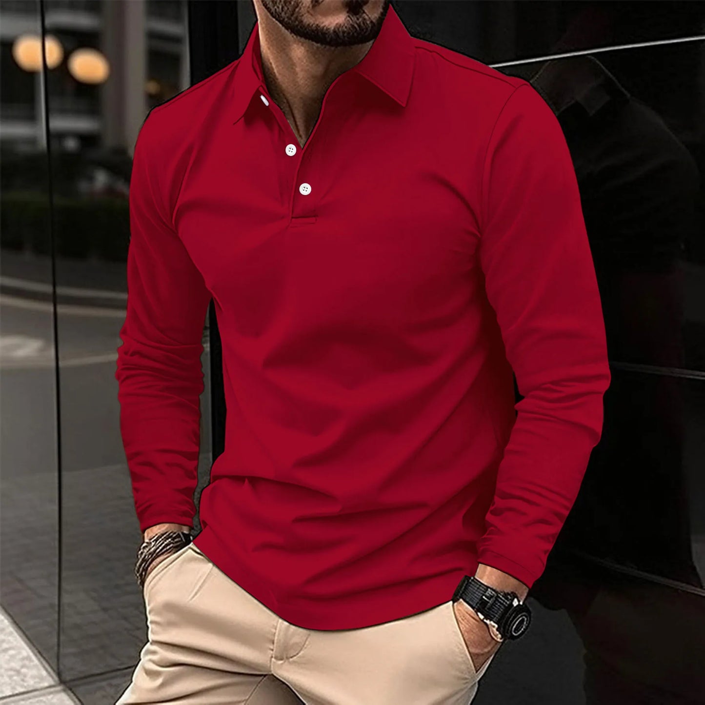 Sevanno | Classic Men’s Long-Sleeve Polo