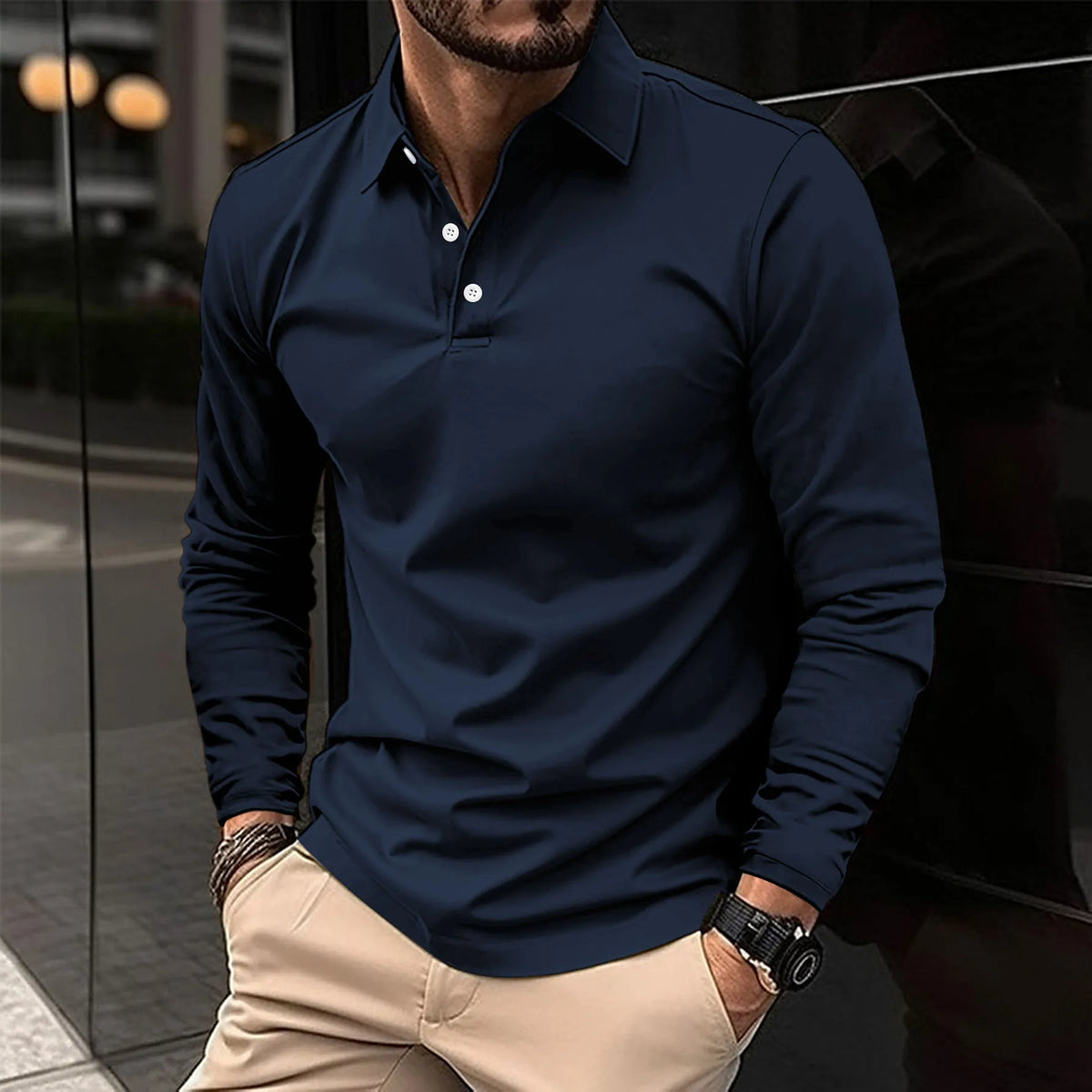Sevanno | Classic Men’s Long-Sleeve Polo
