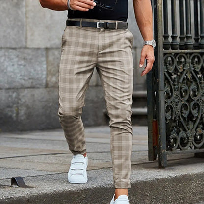Sevanno | Men’s Casual Plaid Trousers