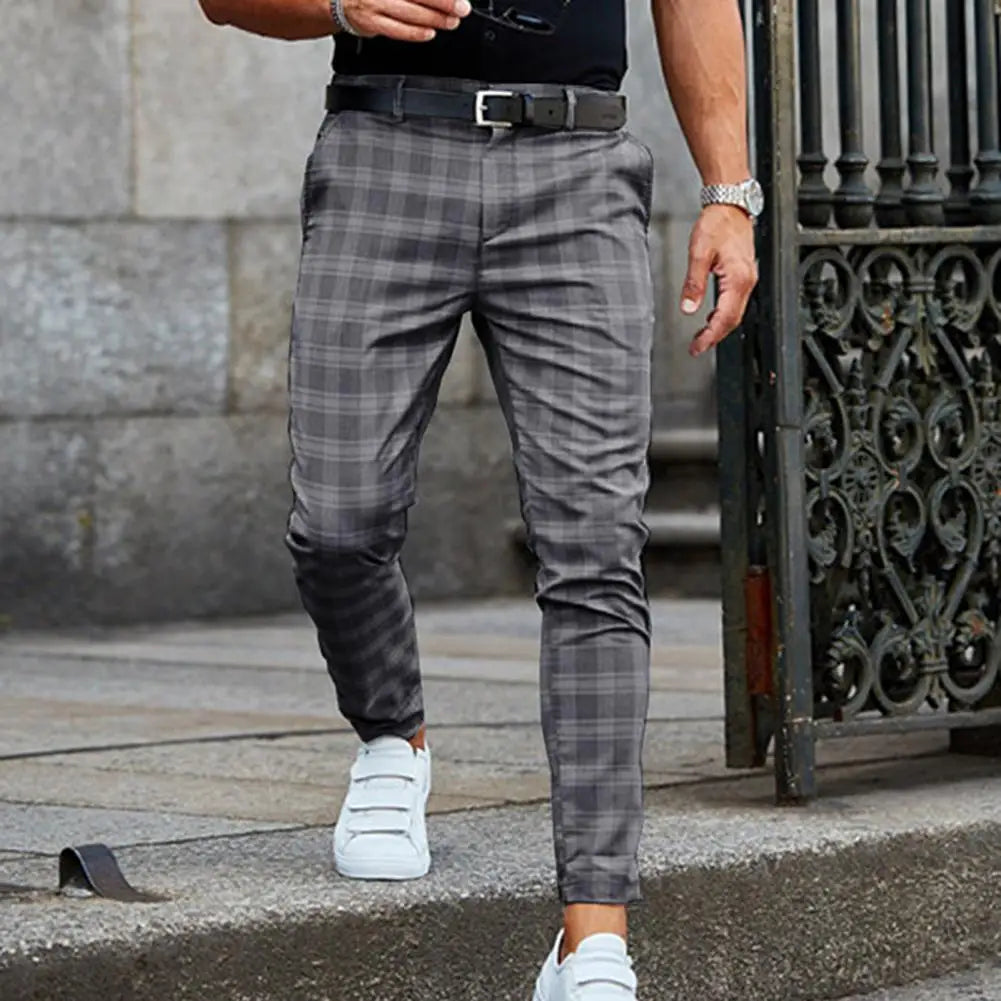 Sevanno | Men’s Casual Plaid Trousers