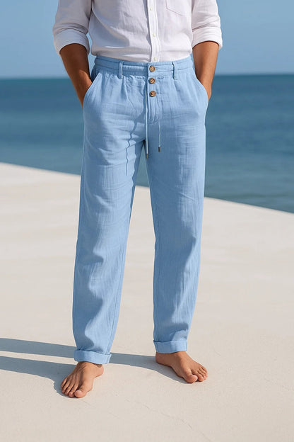 Matteo | Lightweight Linen Summer Trousers