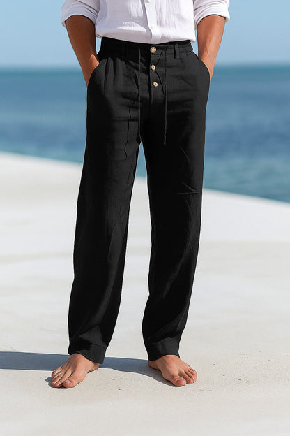Matteo | Lightweight Linen Summer Trousers