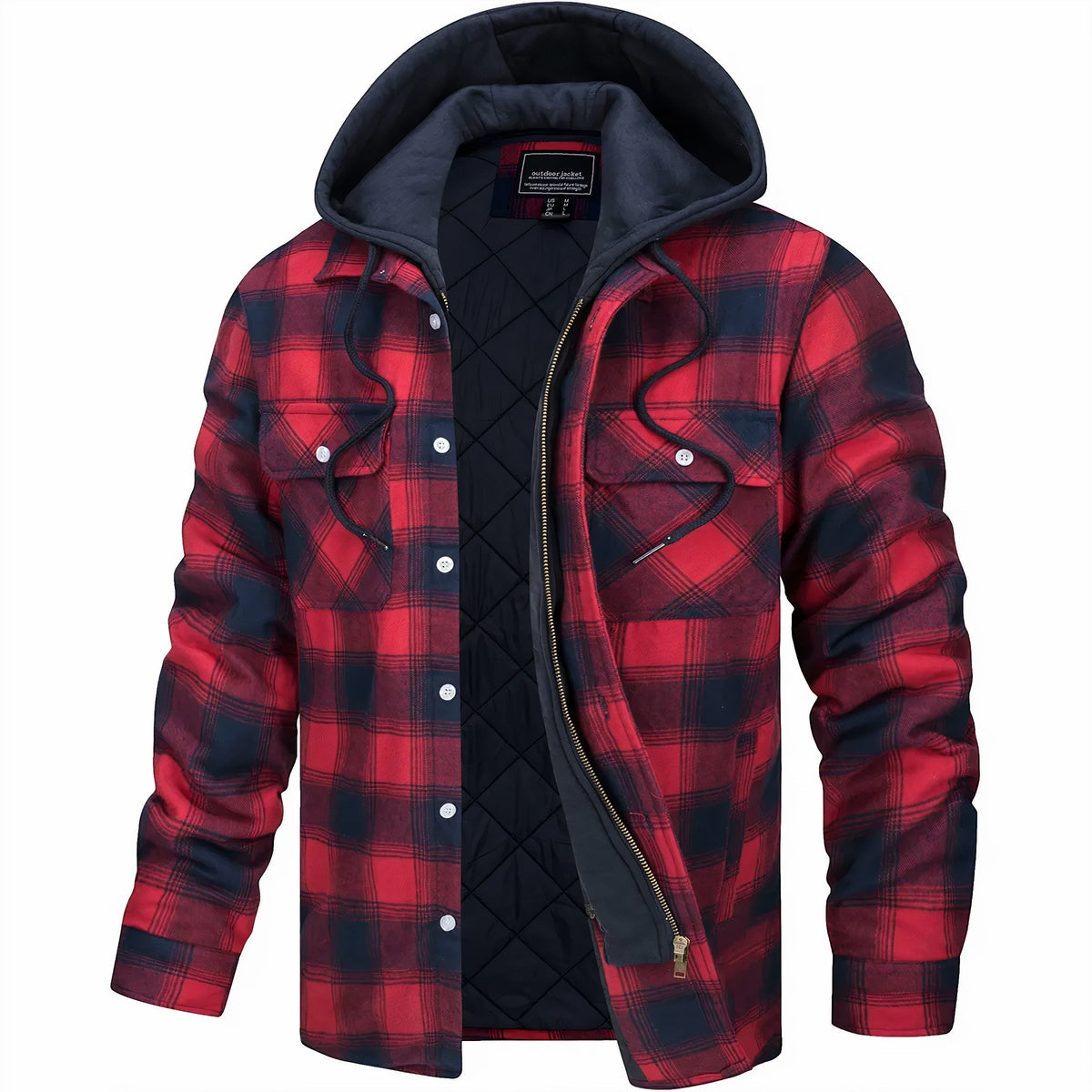Sevanno | Plaid Hooded Jacket